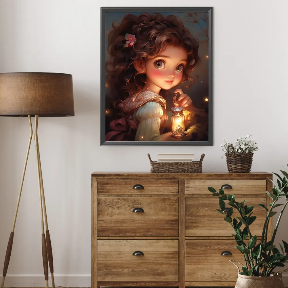 Full Round Diamond Painting 40*50cm - Sweet Girl