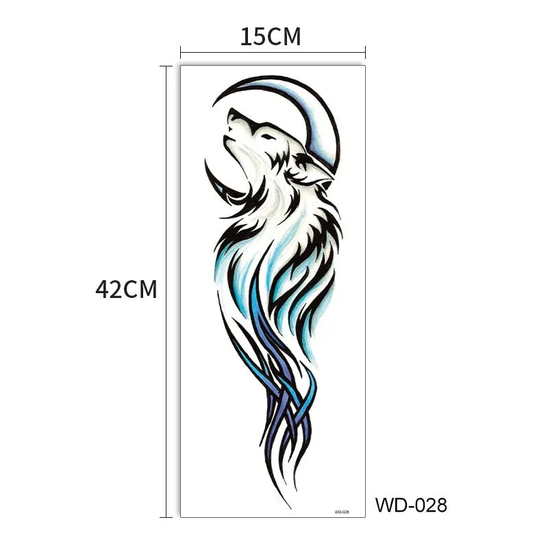 Full arm tattoo stickers simulation waterproof sweat flower arm men and women arm disposable tattoo stickers cross-border