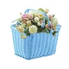 Bike Front Basket with Handles Cute Square Bicycle Basket for Kids Adult Bikes
