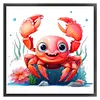 >SALE<Full Embroidery Eco-cotton Thread 14CT Printed Crab Cross Stitch Artwork 40x40cm
