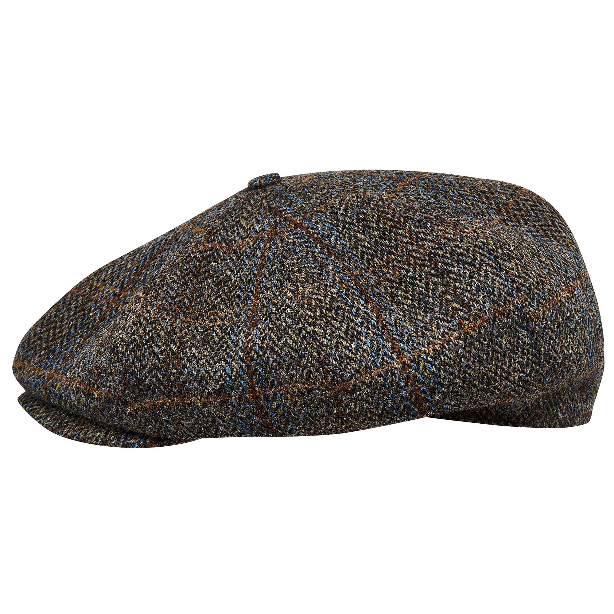 PEAKED CAPS Genuine Scottish Harris Tweed 8 Panels Man Cap