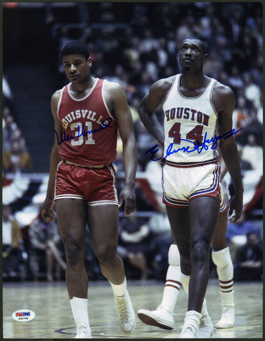 Wes Unseld + Elvin Hayes SIGNED 11x14 Photo Poster painting Louisville UofH PSA/DNA AUTOGRAPHED