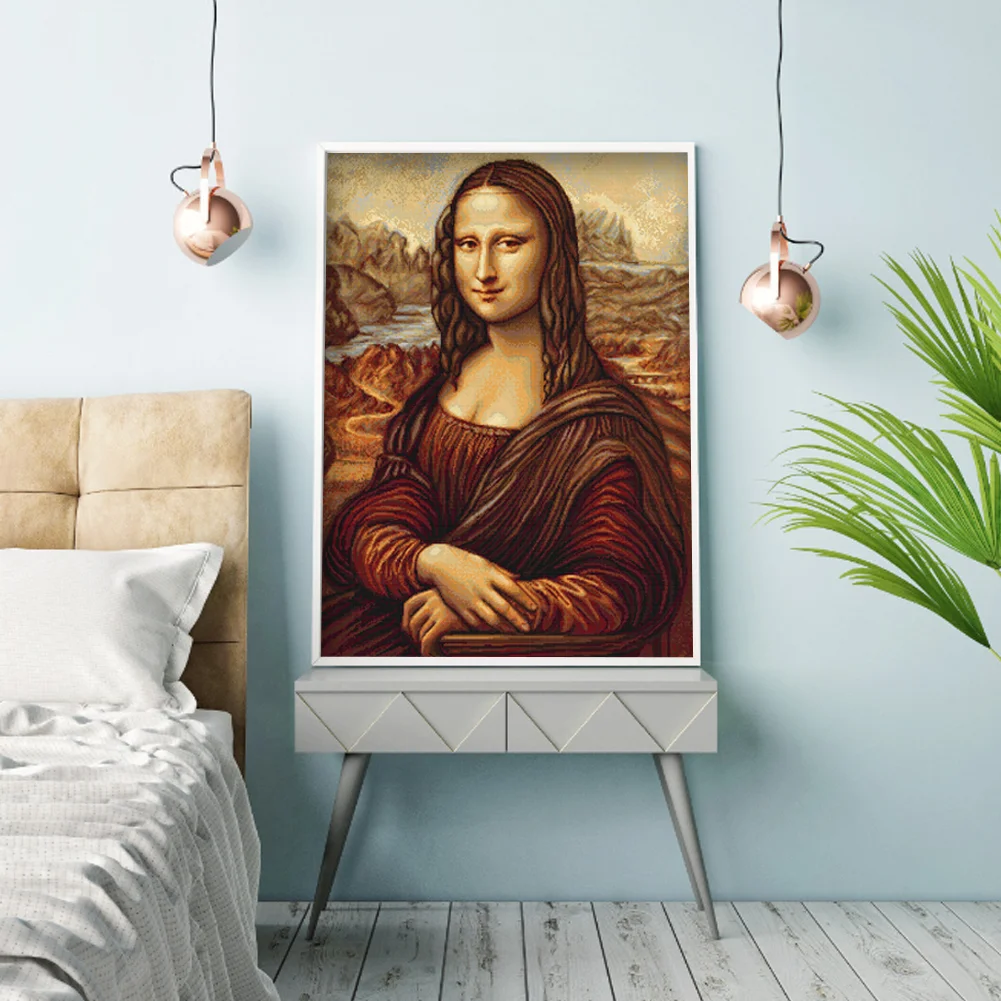 11CT Full Stamped Cross Stitch - Mona Lisa(Canvas|40*50CM)