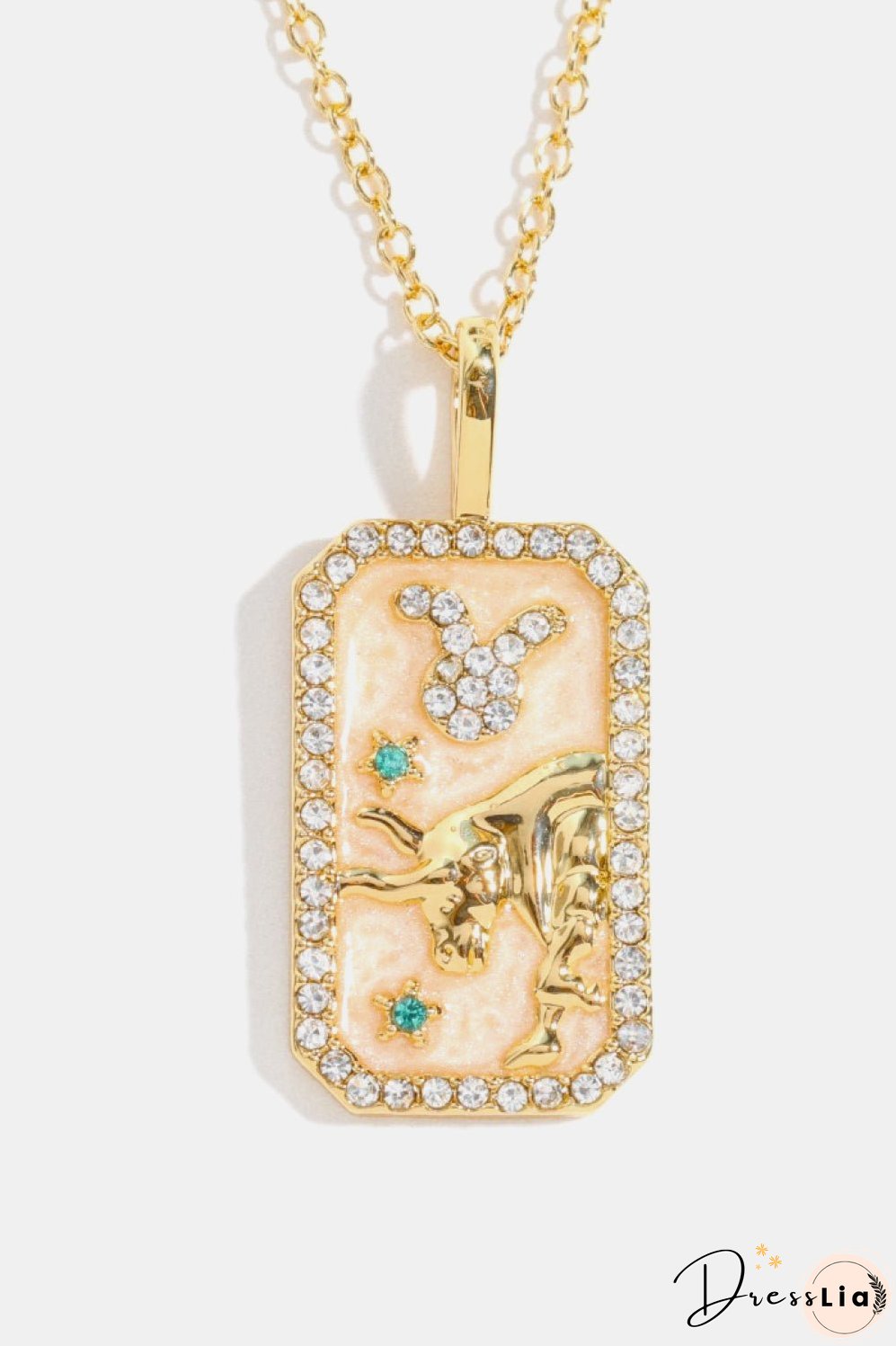 Rhinestone Constellation Pendant Copper Necklace