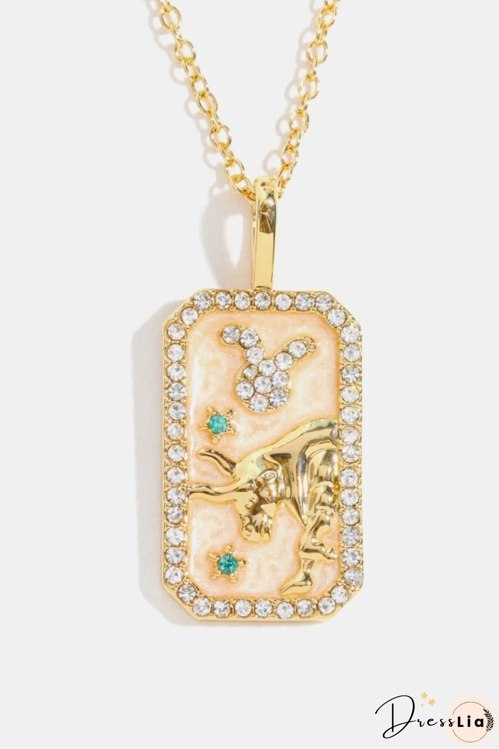 Rhinestone Constellation Pendant Copper Necklace