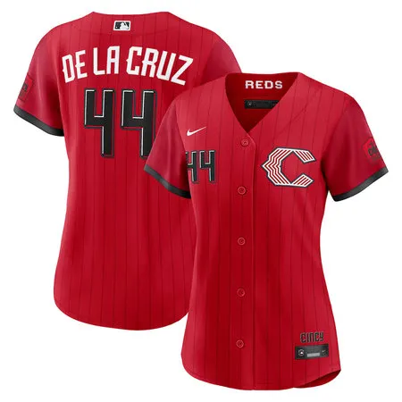 Women's Cincinnati Reds #44 Elly De La Cruz Nike Red 2026 City Connect Stadium Jersey 610G