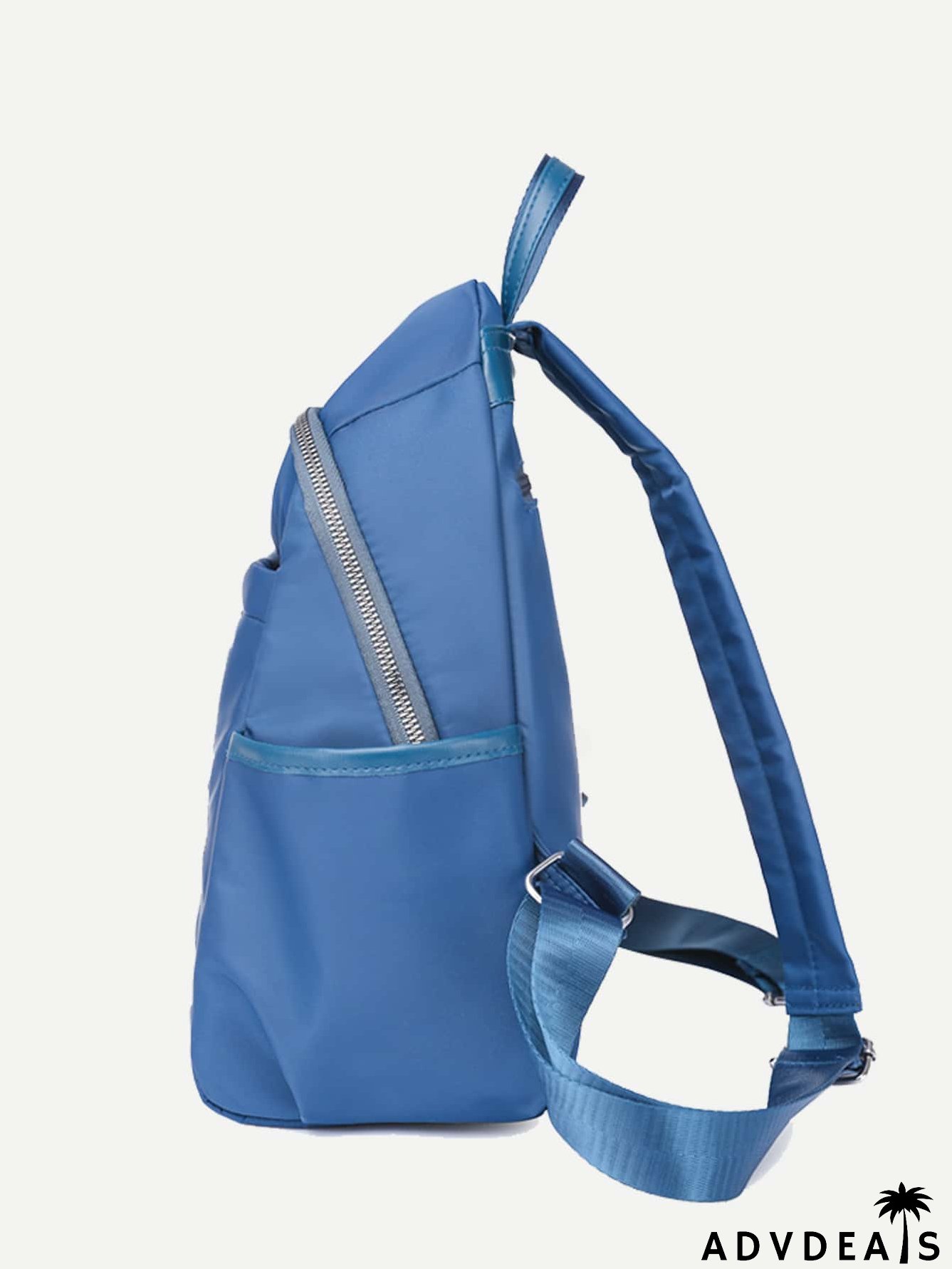 Flower Embroidered Metal Decor Functional Backpack