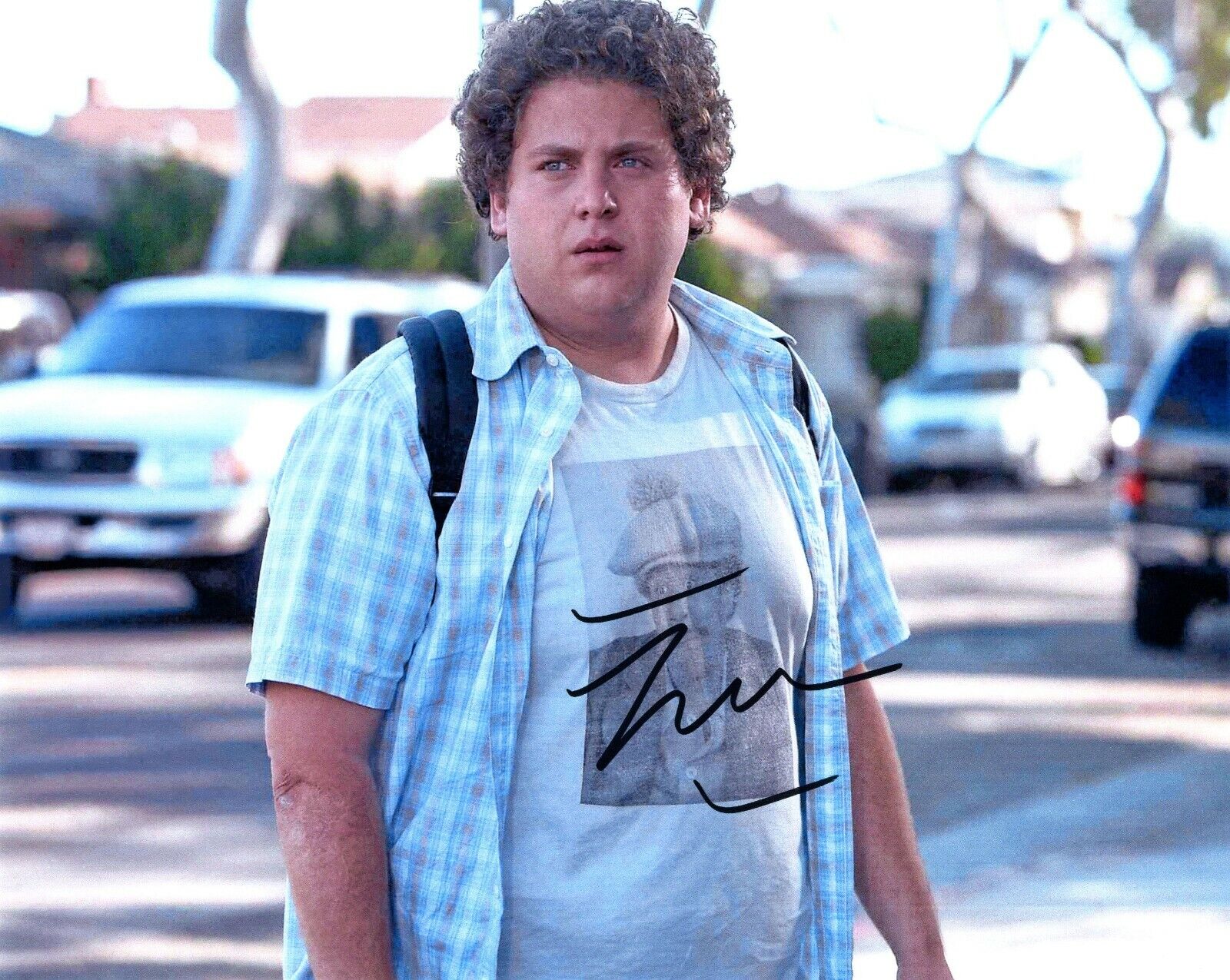 Signed Photo Poster painting of Jonah Hill 10x8