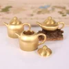 Pure Handmade Brass Plated 18K Gold Mini Tea Pet Small Teapot