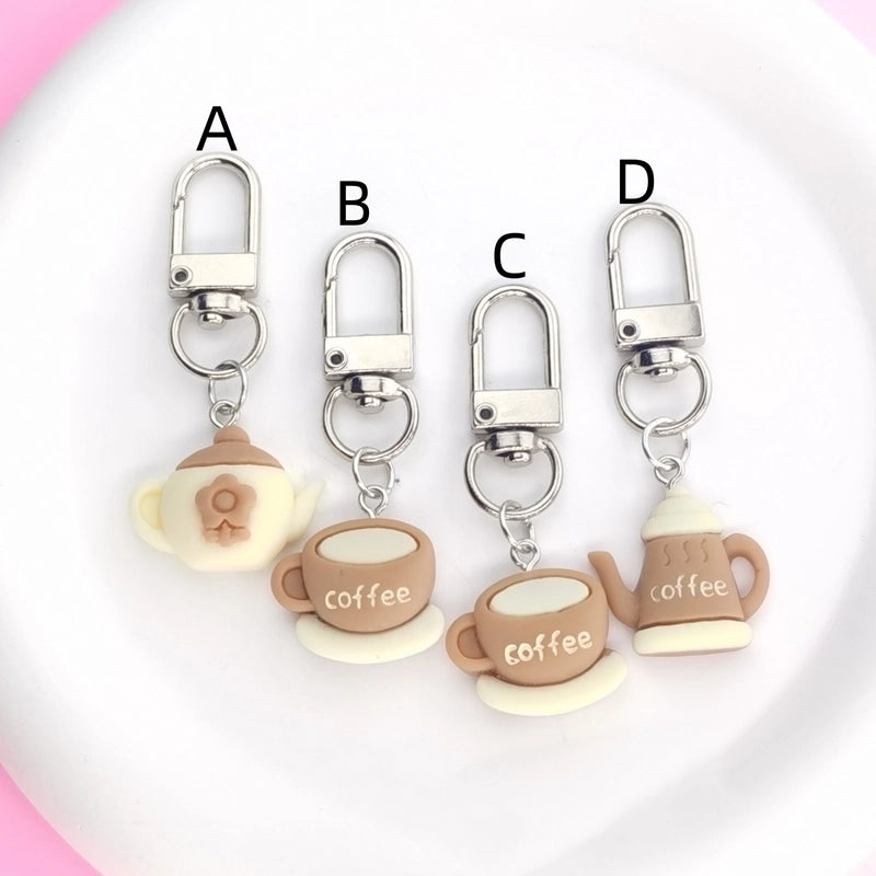Cute Ethnic Style Romantic Letter Cup Teapot Alloy Bag Pendant Keychain