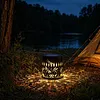 Solar Mandala Lights Outdoor Metal Solar Powered Wall Lamp Decorative Weatherproof Projector Light for Patio Backyard Garden Deck Step Decor
