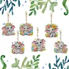 >SALE<6Pcs Acrylic Double Sided Elephant Diamond Painting Keychain for Bag Decor