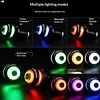Bike Handlebar End Light Bar End Plug Warning Lights Waterproof Mountain Bike Handlebar Light Type-C Charging High-Brightness Safety Warning Lamp Night Riding Road Bikes Accessories