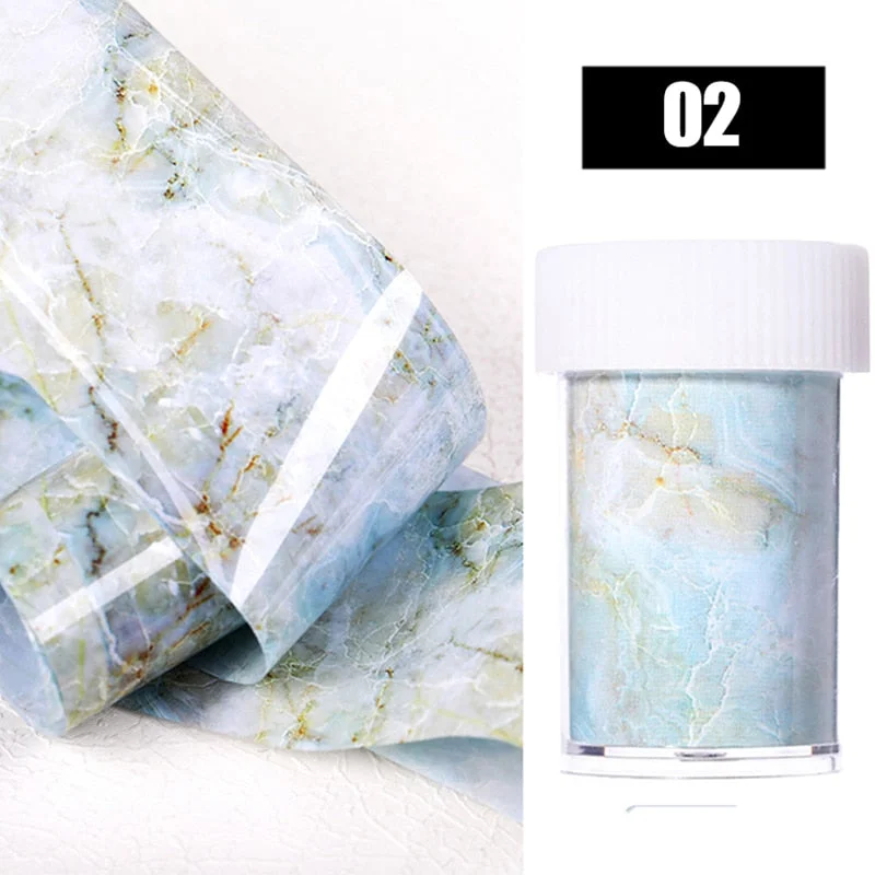 Nail Foils Marble Series Nail Transfer Foils Decorations DIY Idea Nail Art Transfer Sticker Decals Nail Accessories 4*100cm
