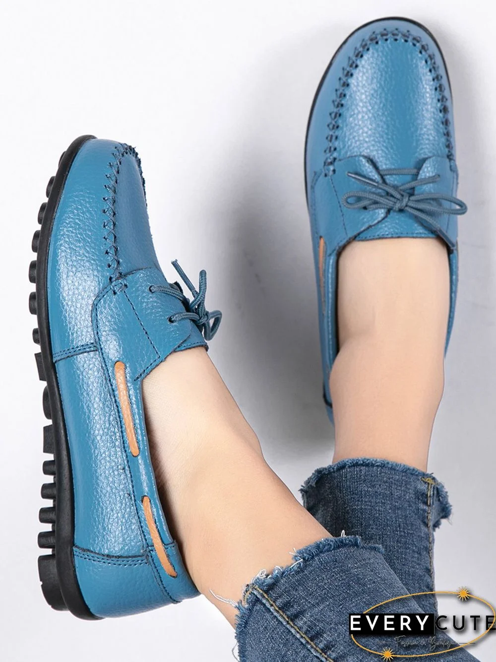 Retro Casual Simple Lace-up Flat Shoes