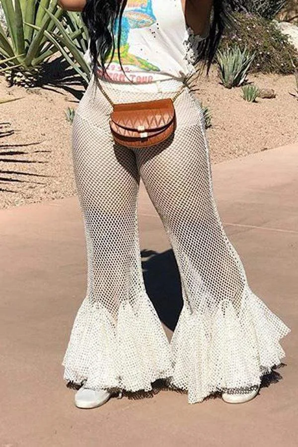 Sexy Mesh Hollow-out Pants