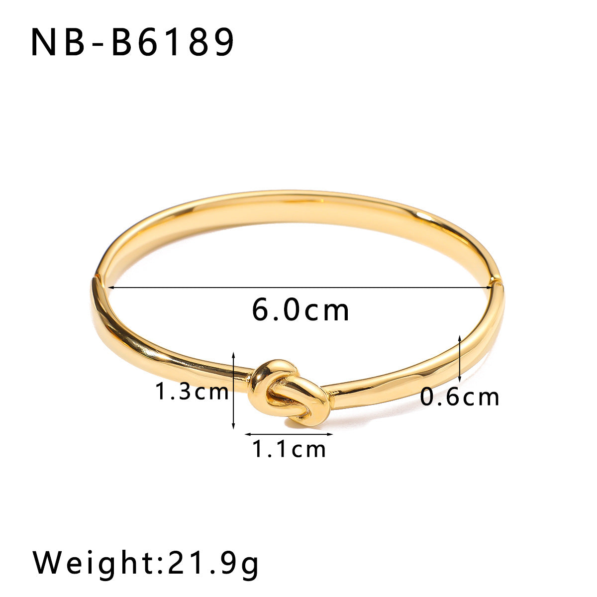 Stainless Steel 18K Gold Plated Bracelet Geometric Buckle Open Bracelet Inlaid With Rhinestones Bracelet