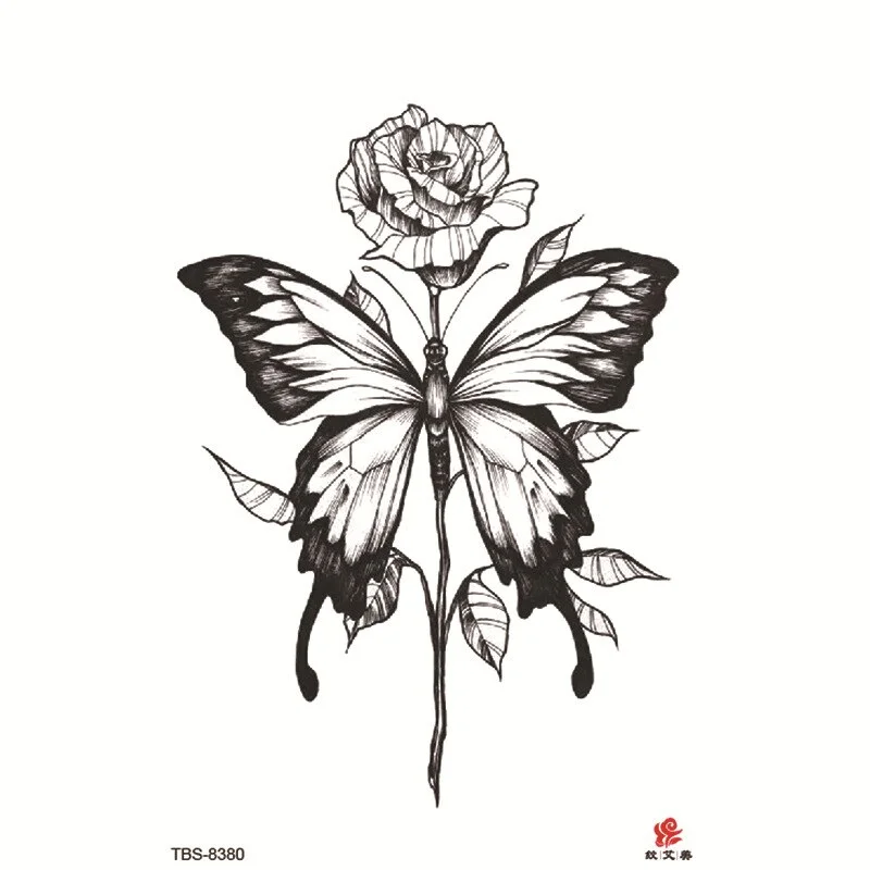 Sdrawing Temporary Tattoo Sticker Forest Lion Tiger Flash Tattoos Women Skeleton Skull Bodi Art Arm Fake Tatoo Men Body Woman