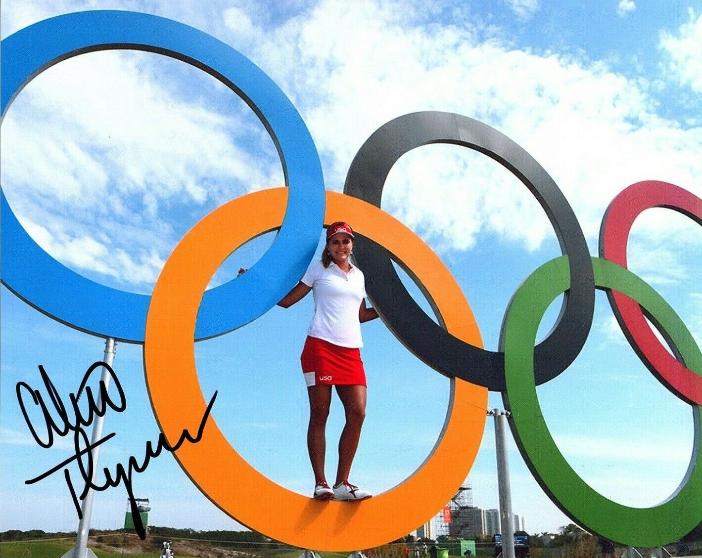 Lexi Thompson LPGA star signed autograph 8x10 golf Photo Poster painting coa Rio Olympics PROOF