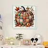 (US Only)Pumpkin Printed Cross Stitch Kit 40x40cm DIY 14CT Embroidery Craft Set Decor