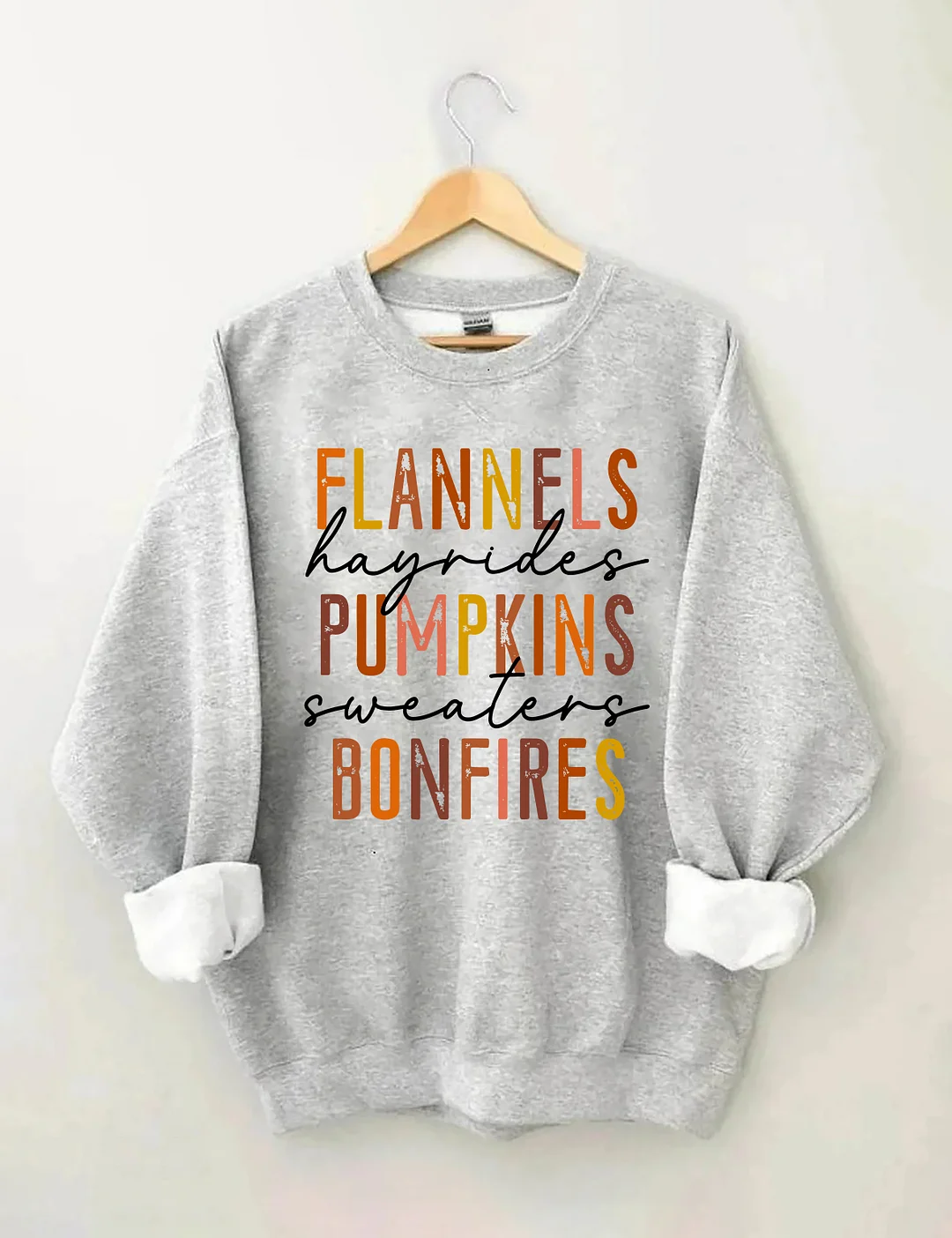 Flannels Hayrides Pumpkins Sweatshirt