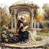 (4-Pack)Retro Girl-Full Round Diamond Painting 30*30CM