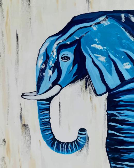 

Abstract Blue Elephant – Paint By Numbers - 40*50CM, 501 Original