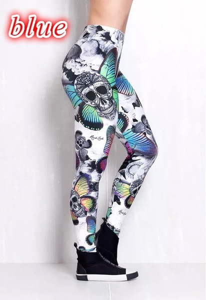 Halloween Style Skull Print Leggings Yoga Pants for Women
