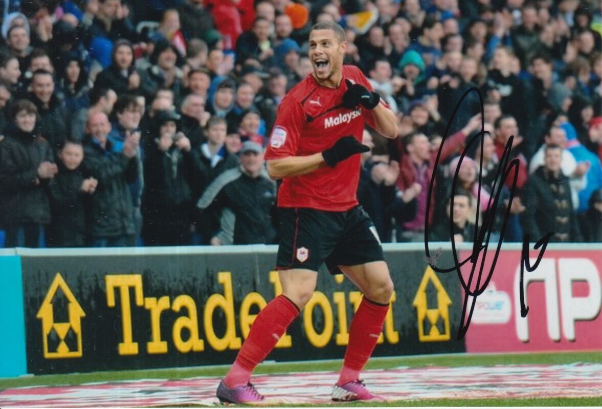 CARDIFF CITY HAND SIGNED RUDY GESTEDE 6X4 Photo Poster painting.