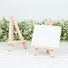 10 Pack | 5" Natural Mini DIY Tabletop Wooden Display Easel Stands, Rustic Place Card Table Number Holders