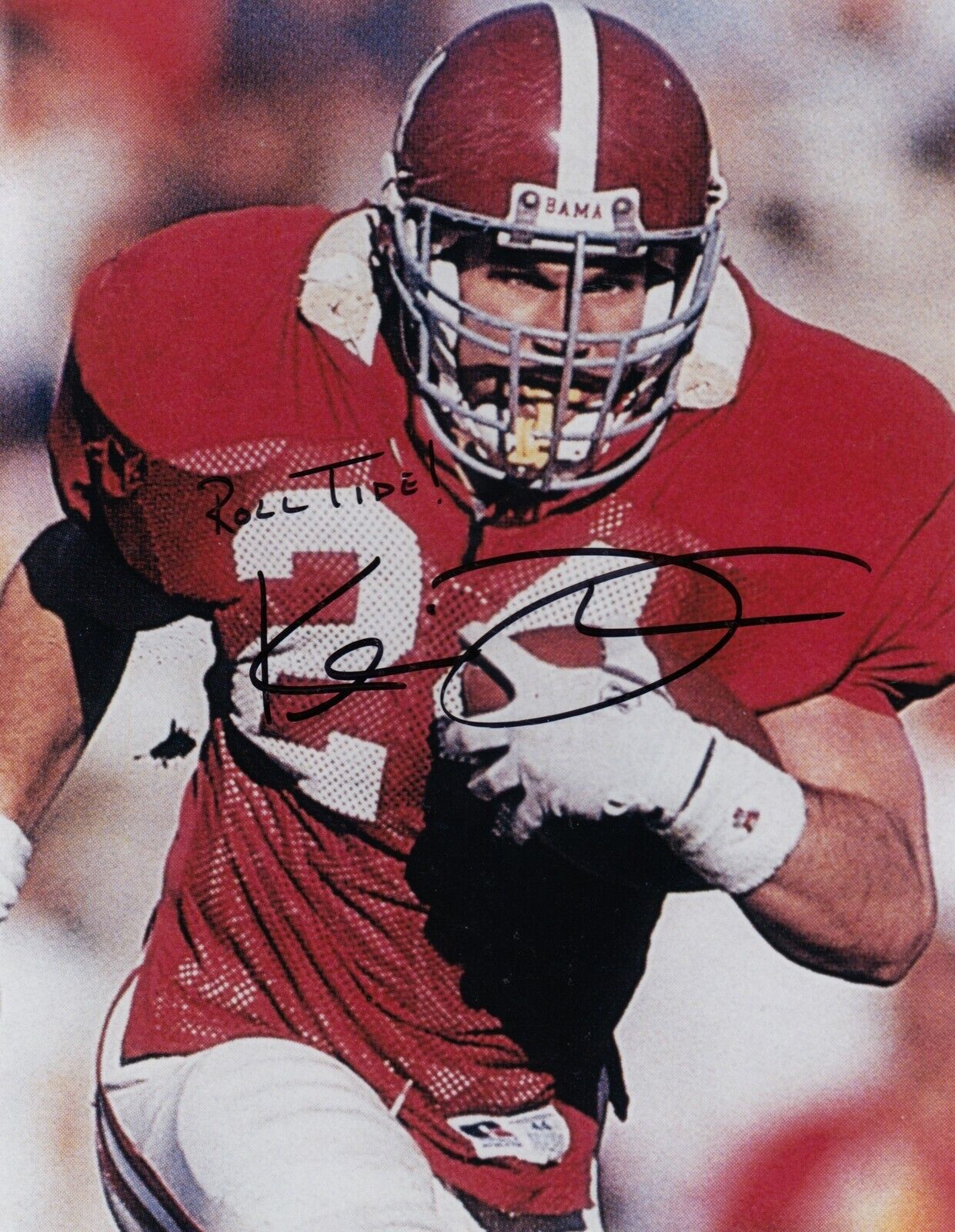 Kevin Turner #1 Signed 8x10 Photo Poster painting w/ COA Alabama Crimson Tide 031019