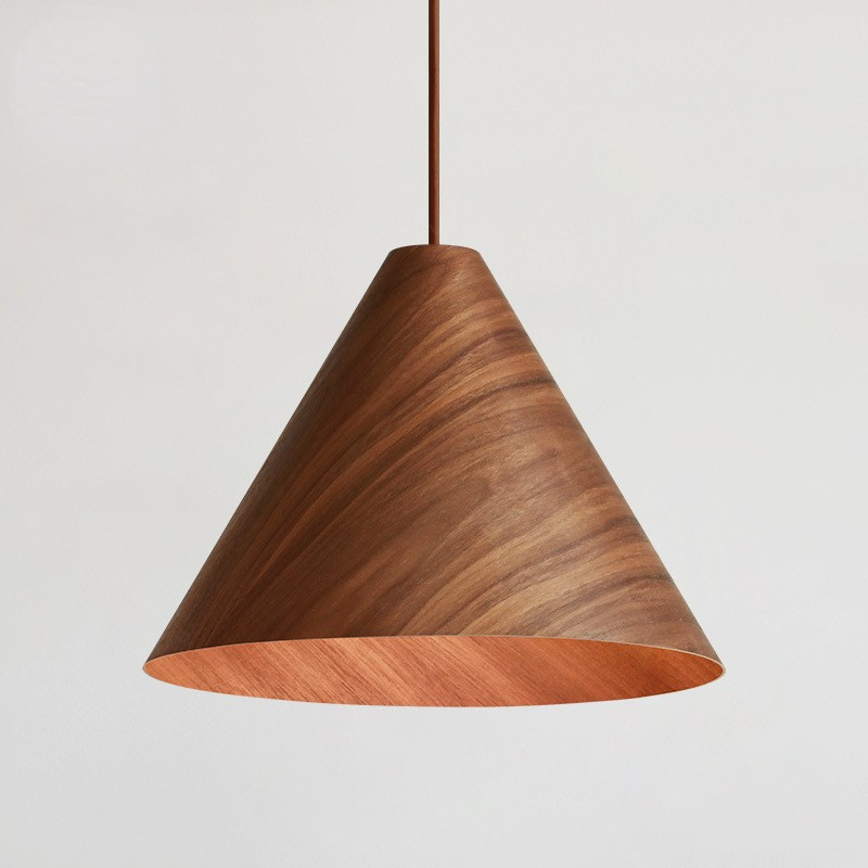 Chic Style Wooden Cone Pendant Light Lamp Shade