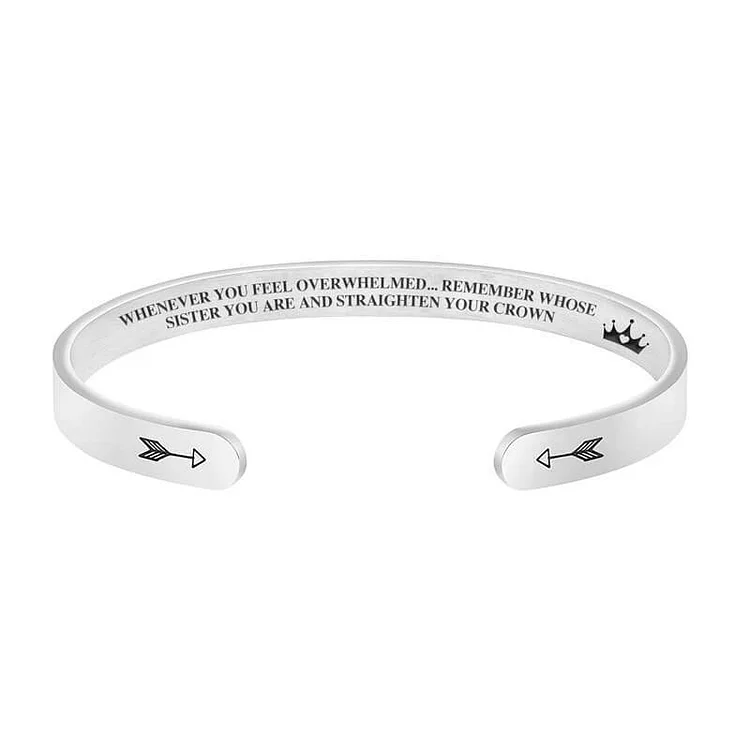 “Whenever You Feel Overwhelmed... Remember Whose Daughter You Are and Straighten Your Crown” Bracelet Verceri