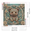 (40*40cm)Flower Bear - Full Round Drill Diamond Painting