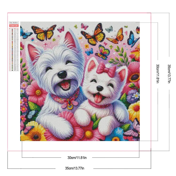 HUACAN Full Round/Square Diamond Painting Dog New Arrive Animal