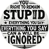 No Stupid People Beyond This Point - Vintage Metal Signs(12*16Inch) - Warning