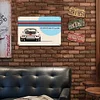 Voiture Porsche - Panneaux en étain métallique(20*30cm/30*40cm) - Garage