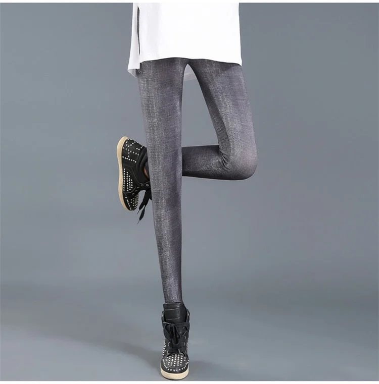 CUHAKCI Pencil Pants Women Jeggings Lady Casual Workout Sexy Leggings Fitness High Waist Trousers