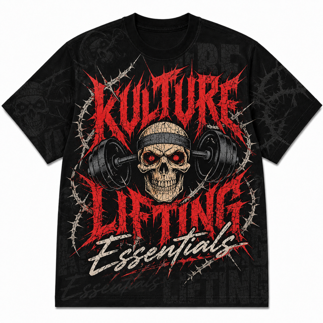 Gym Skull Lifting Cotton T-Shirt
