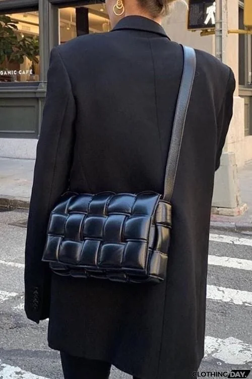 Weave Square Crossbody Bag