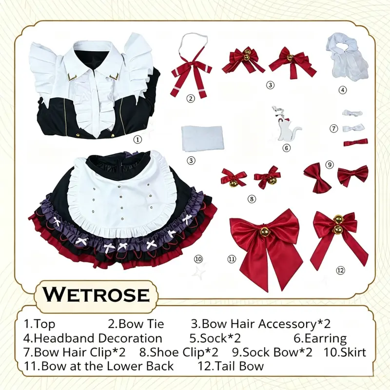 [Wetrose] Pre-Order Wuthering Waves Chisa Fallen Wonderland Game Outfit Cosplay Costume 