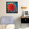 Diamond Painting-DIY Full Round Drill Stained Glass Rose