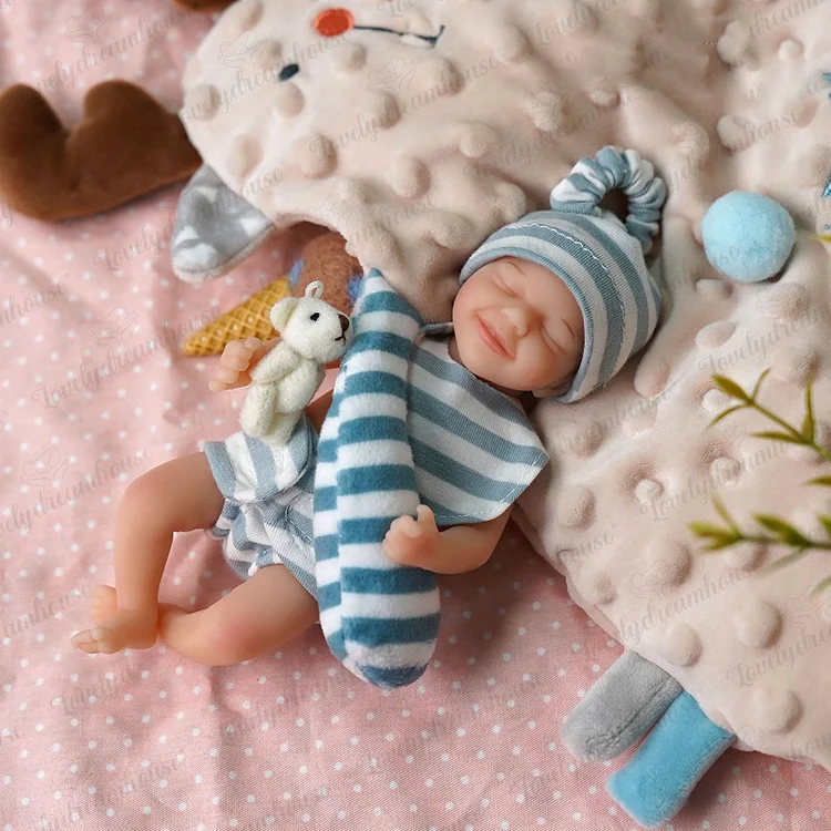 [Mini Silicone Baby] 6'' Cora Soft Full Silicone Miniature Baby Doll New Release 2023 By Dollreborns®