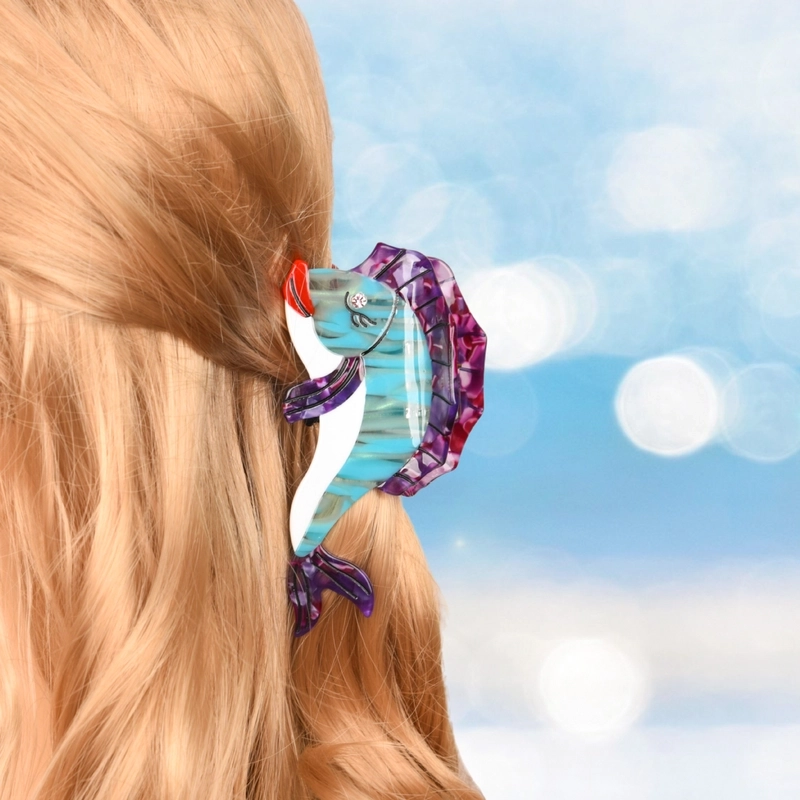 Cute Marine Style Modern Style Women’s Animal Fish Acetic Acid Sheets Hair Claws