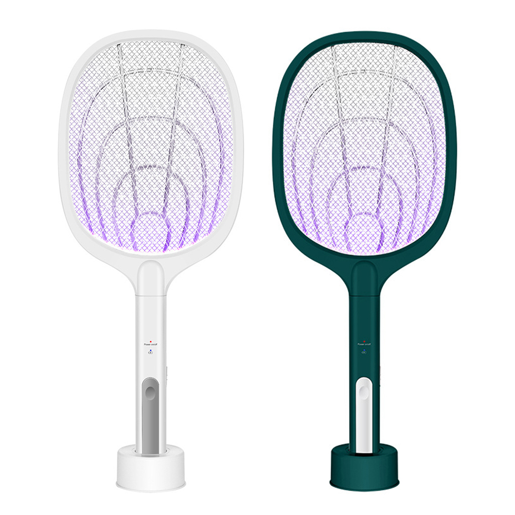 

2 in 1 USB Electric Fly Swatter Safe Handheld Insects Mosquito Killer Lamp, Green, 501 Original