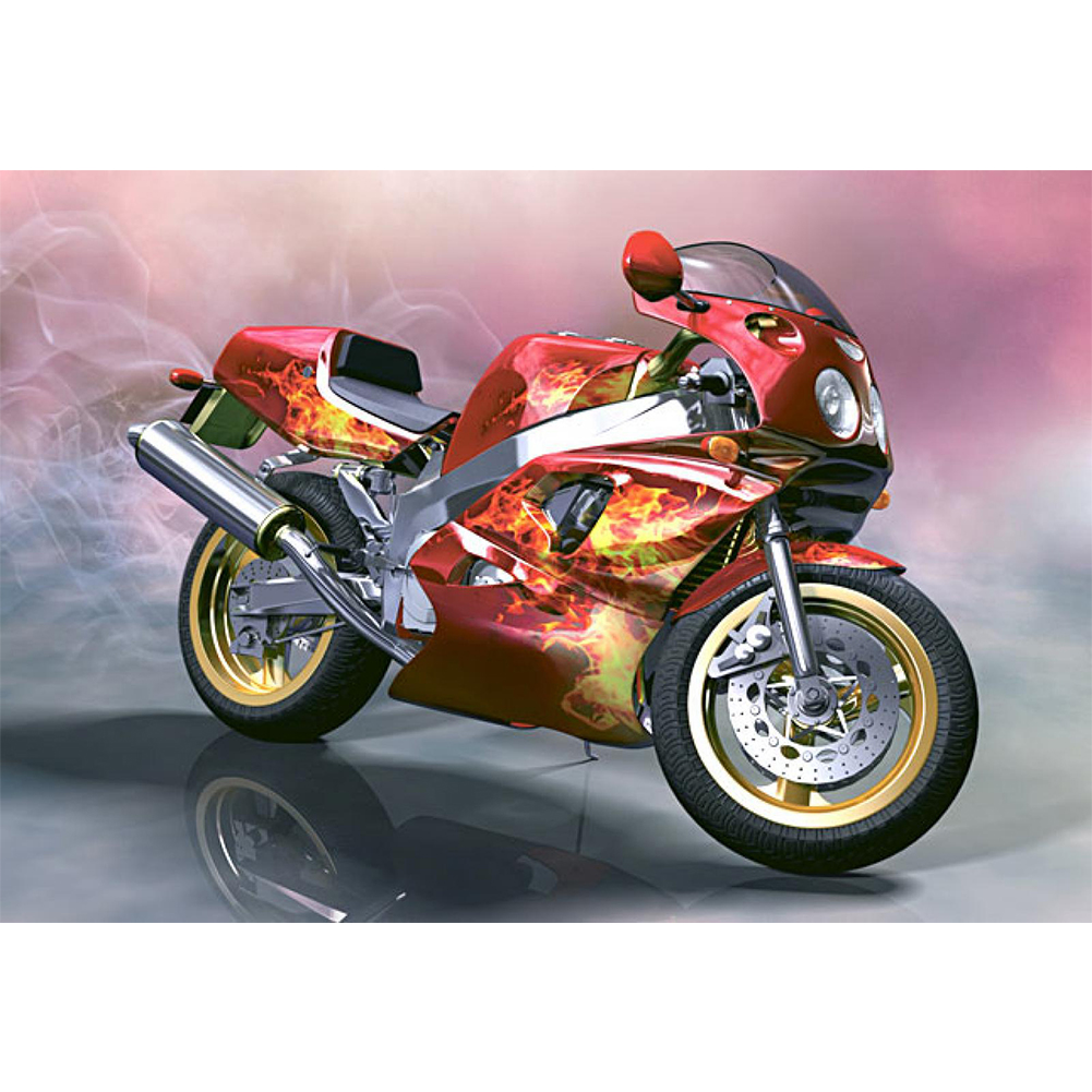 

Motorcycle - 11CT Stamped Cross Stitch - 50*38CM, 501 Original