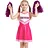 [Wetrose] In Stock Cheers Kid Kids Costume Cheerleading Uniform Cheerleader Pompoms School Sports Day Meeting Race Match Cheering