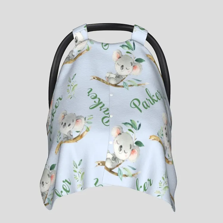 Personalized Baby koala Car Seat Canopy for Comfort & Unique| C29