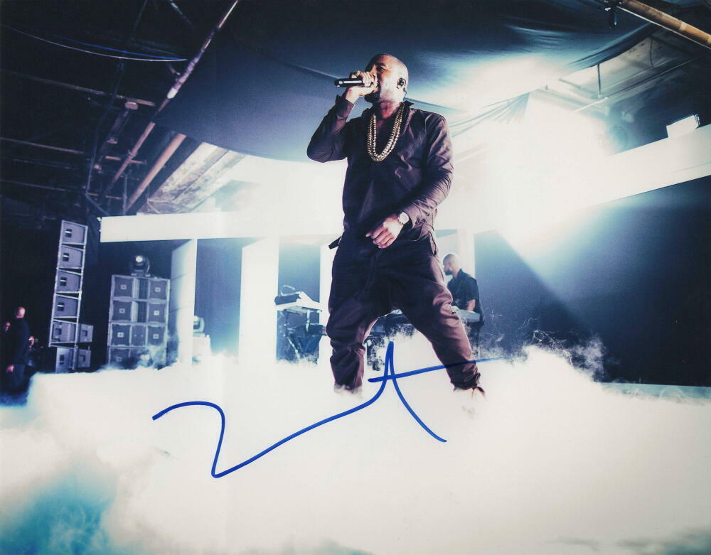 KANYE WEST SIGNED AUTOGRAPH 11X14 Photo Poster painting - YEEZY, COLLEGE DROPOUT, GRADUATION