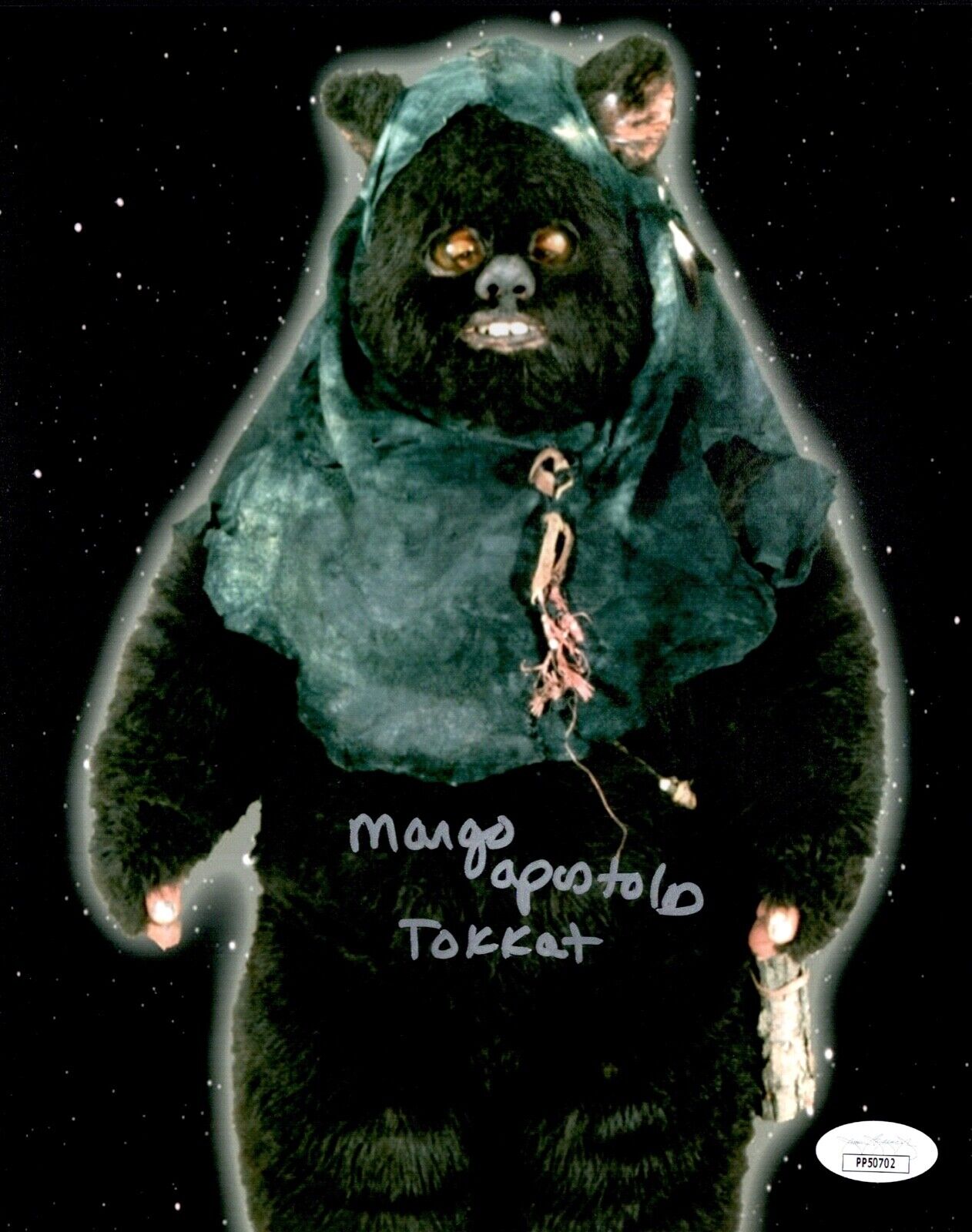 MARGO APOSTOLOS Signed 8x10 Star Wars TOKKAT EWOK Photo Poster painting Autograph JSA COA